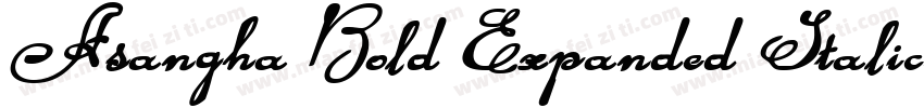 Asangha Bold Expanded Italic字体转换